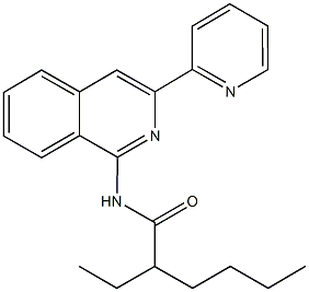 2-ethyl-N-[3-(2-pyridinyl)-1-isoquinolinyl]hexanamide Structure