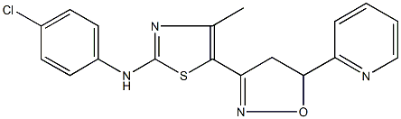 N-(4-chlorophenyl)-N-{4-methyl-5-[5-(2-pyridinyl)-4,5-dihydro-3-isoxazolyl]-1,3-thiazol-2-yl}amine Structure