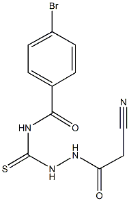 4-bromo-N-{[2-(cyanoacetyl)hydrazino]carbothioyl}benzamide Structure