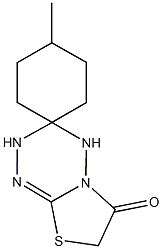 4'-methyl-3,4-dihydrospiro(2H-[1,3]thiazolo[3,2-b][1,2,4,5]tetraazine-3,1'-cyclohexane)-6(7H)-one Structure