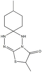 4,7'-dimethyl-3',4'-dihydrospiro(cyclohexane-1,3'-{2'H}-[1,3]thiazolo[3,2-b][1,2,4,5]tetraazin)-6'(7'H)-one Structure