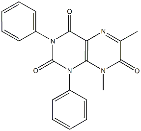 6,8-dimethyl-1,3-diphenyl-2,4,7(1H,3H,8H)-pteridinetrione 구조식 이미지
