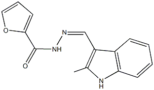 N'-[(2-methyl-1H-indol-3-yl)methylene]-2-furohydrazide 구조식 이미지