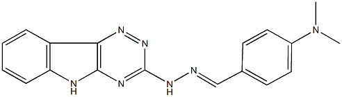 4-(dimethylamino)benzaldehyde 5H-[1,2,4]triazino[5,6-b]indol-3-ylhydrazone 구조식 이미지