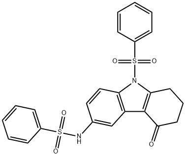 N-[4-oxo-9-(phenylsulfonyl)-2,3,4,9-tetrahydro-1H-carbazol-6-yl]benzenesulfonamide Structure