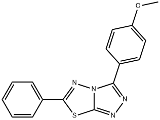 methyl 4-(6-phenyl[1,2,4]triazolo[3,4-b][1,3,4]thiadiazol-3-yl)phenyl ether 구조식 이미지