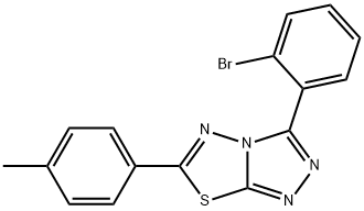 3-(2-bromophenyl)-6-(4-methylphenyl)[1,2,4]triazolo[3,4-b][1,3,4]thiadiazole Structure