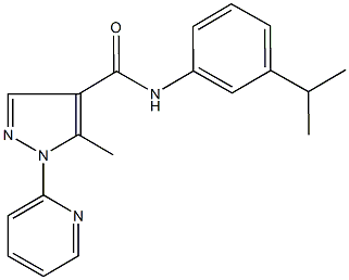 N-(3-isopropylphenyl)-5-methyl-1-(2-pyridinyl)-1H-pyrazole-4-carboxamide Structure