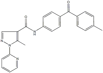 5-methyl-N-[4-(4-methylbenzoyl)phenyl]-1-(2-pyridinyl)-1H-pyrazole-4-carboxamide Structure