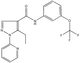 5-ethyl-1-(2-pyridinyl)-N-[3-(trifluoromethoxy)phenyl]-1H-pyrazole-4-carboxamide 구조식 이미지