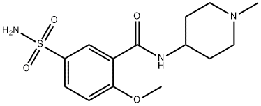 5-(aminosulfonyl)-2-methoxy-N-(1-methyl-4-piperidinyl)benzamide 구조식 이미지