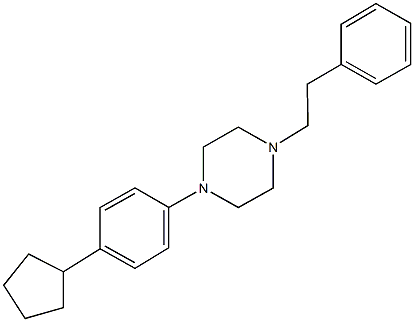 1-(4-cyclopentylphenyl)-4-(2-phenylethyl)piperazine Structure