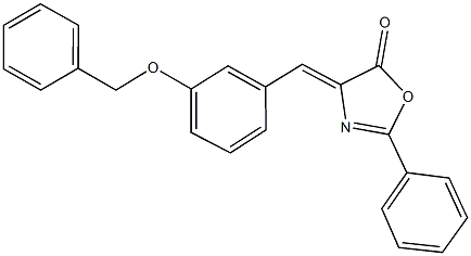 4-[3-(benzyloxy)benzylidene]-2-phenyl-1,3-oxazol-5(4H)-one 구조식 이미지