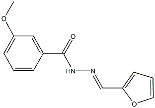 N'-(2-furylmethylene)-3-methoxybenzohydrazide 구조식 이미지