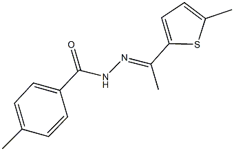 4-methyl-N'-[1-(5-methyl-2-thienyl)ethylidene]benzohydrazide Structure