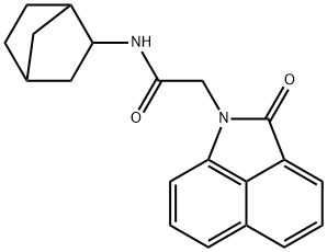 N-bicyclo[2.2.1]hept-2-yl-2-(2-oxobenzo[cd]indol-1(2H)-yl)acetamide 구조식 이미지