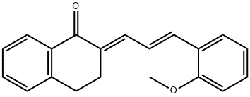 2-[3-(2-methoxyphenyl)-2-propenylidene]-3,4-dihydro-1(2H)-naphthalenone 구조식 이미지