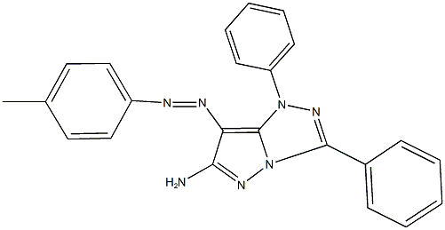 7-[(4-methylphenyl)diazenyl]-1,3-diphenyl-1H-pyrazolo[5,1-c][1,2,4]triazol-6-amine Structure