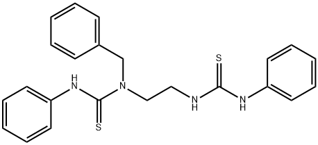 N-{2-[(anilinocarbothioyl)amino]ethyl}-N-benzyl-N'-phenylthiourea Structure