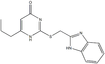 2-[(1H-benzimidazol-2-ylmethyl)sulfanyl]-6-propyl-4(1H)-pyrimidinone 구조식 이미지