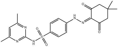 4-[2-(4,4-dimethyl-2,6-dioxocyclohexylidene)hydrazino]-N-(4,6-dimethyl-2-pyrimidinyl)benzenesulfonamide Structure