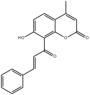 8-cinnamoyl-7-hydroxy-4-methyl-2H-chromen-2-one Structure