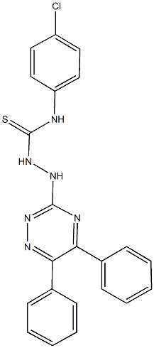 N-(4-chlorophenyl)-2-(5,6-diphenyl-1,2,4-triazin-3-yl)hydrazinecarbothioamide Structure