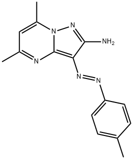 5,7-dimethyl-3-[(4-methylphenyl)diazenyl]pyrazolo[1,5-a]pyrimidin-2-ylamine 구조식 이미지