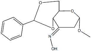 6-methoxy-2-phenyltetrahydropyrano[3,2-d][1,3]dioxin-8(4H)-one oxime Structure