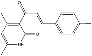 4,6-dimethyl-3-[3-(4-methylphenyl)acryloyl]-2(1H)-pyridinone Structure