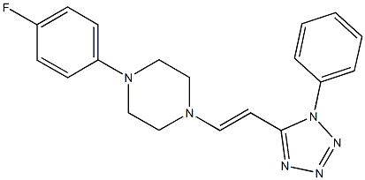 1-(4-fluorophenyl)-4-[2-(1-phenyl-1H-tetraazol-5-yl)vinyl]piperazine Structure