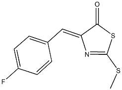 4-(4-fluorobenzylidene)-2-(methylsulfanyl)-1,3-thiazol-5(4H)-one 구조식 이미지