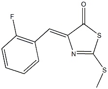 4-(2-fluorobenzylidene)-2-(methylsulfanyl)-1,3-thiazol-5(4H)-one Structure