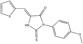 3-(4-methoxyphenyl)-5-(2-thienylmethylene)-2-thioxo-4-imidazolidinone 구조식 이미지