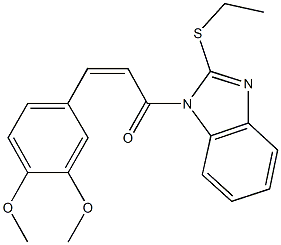 1-[3-(3,4-dimethoxyphenyl)acryloyl]-2-(ethylsulfanyl)-1H-benzimidazole Structure