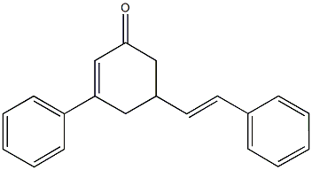 3-phenyl-5-(2-phenylvinyl)-2-cyclohexen-1-one 구조식 이미지