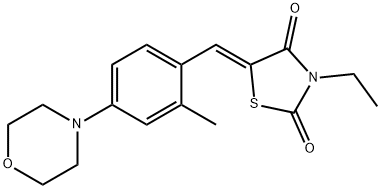 3-ethyl-5-[2-methyl-4-(4-morpholinyl)benzylidene]-1,3-thiazolidine-2,4-dione Structure