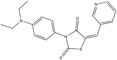 3-[4-(diethylamino)phenyl]-5-(3-pyridinylmethylene)-2-thioxo-1,3-thiazolidin-4-one Structure