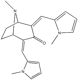 8-methyl-2,4-bis[(1-methyl-1H-pyrrol-2-yl)methylene]-8-azabicyclo[3.2.1]octan-3-one 구조식 이미지