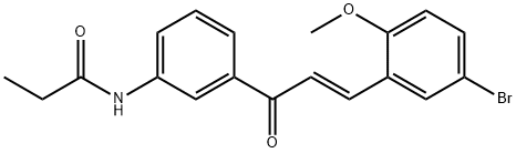 N-{3-[3-(5-bromo-2-methoxyphenyl)acryloyl]phenyl}propanamide Structure