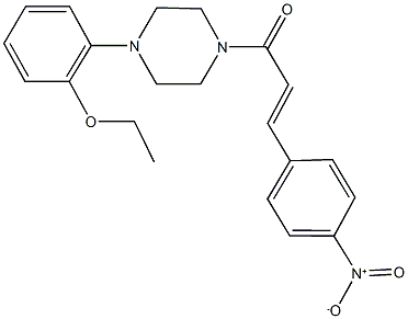 1-(2-ethoxyphenyl)-4-(3-{4-nitrophenyl}acryloyl)piperazine 구조식 이미지