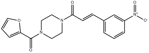 1-(2-furoyl)-4-(3-{3-nitrophenyl}acryloyl)piperazine Structure