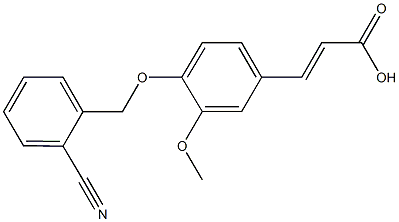 3-{4-[(2-cyanobenzyl)oxy]-3-methoxyphenyl}acrylic acid Structure