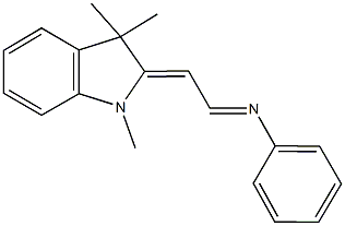 N-phenyl-N-[2-(1,3,3-trimethyl-1,3-dihydro-2H-indol-2-ylidene)ethylidene]amine 구조식 이미지