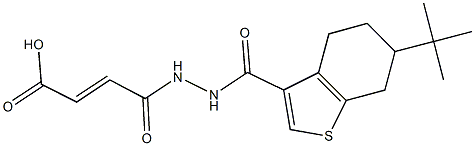 4-{2-[(6-tert-butyl-4,5,6,7-tetrahydro-1-benzothien-3-yl)carbonyl]hydrazino}-4-oxo-2-butenoic acid Structure