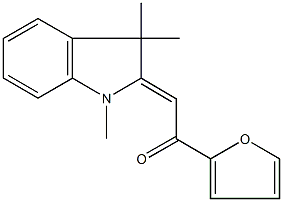 1-(2-furyl)-2-(1,3,3-trimethyl-1,3-dihydro-2H-indol-2-ylidene)ethanone Structure