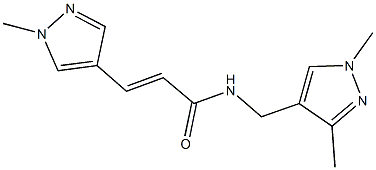 N-[(1,3-dimethyl-1H-pyrazol-4-yl)methyl]-3-(1-methyl-1H-pyrazol-4-yl)acrylamide 구조식 이미지