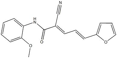 2-cyano-5-(2-furyl)-N-(2-methoxyphenyl)-2,4-pentadienamide Structure