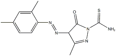 4-[(2,4-dimethylphenyl)diazenyl]-3-methyl-5-oxo-4,5-dihydro-1H-pyrazole-1-carbothioamide Structure