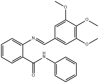 N-phenyl-2-[(3,4,5-trimethoxybenzylidene)amino]benzamide Structure